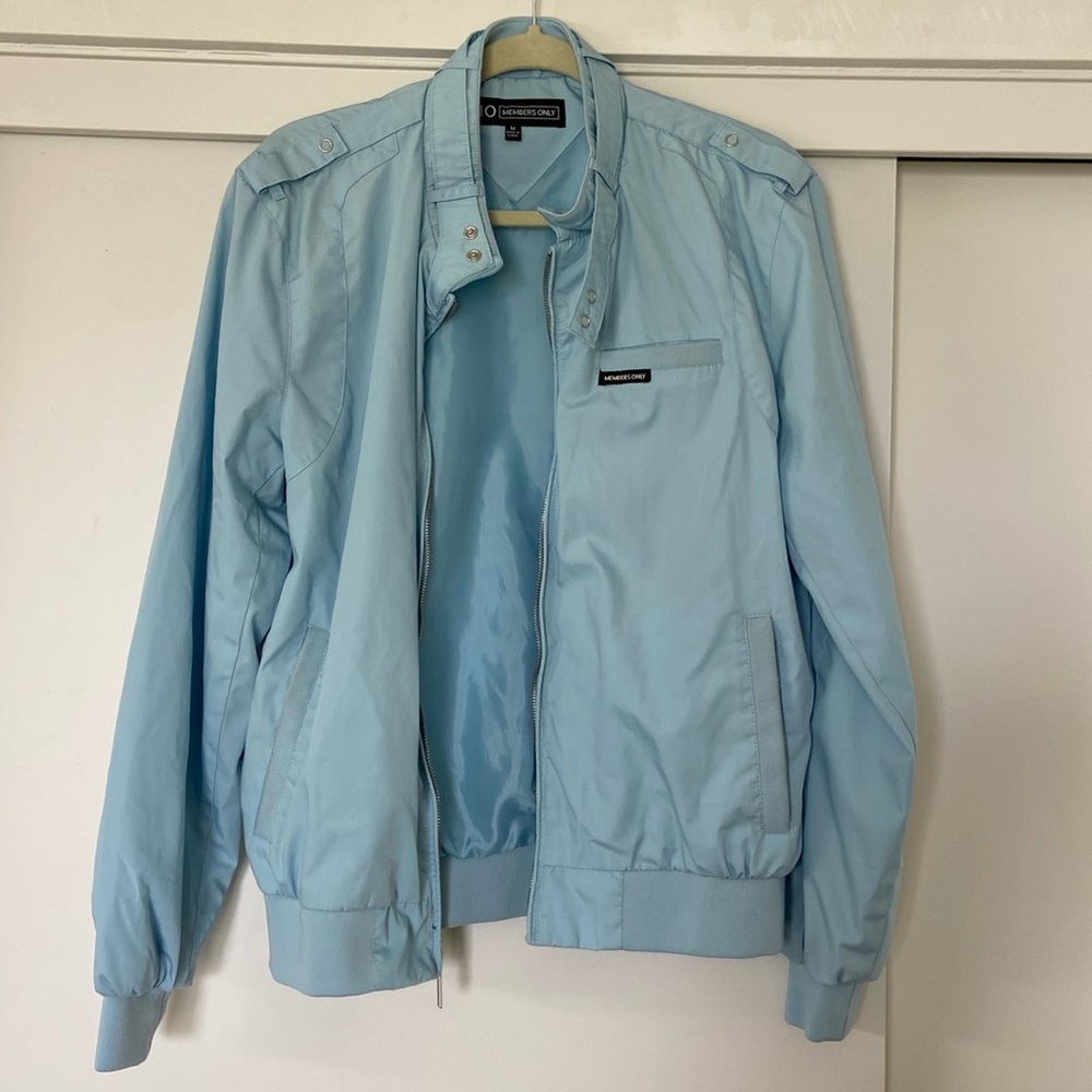 NWOT Members Only Jacket, Baby Blue, Size Medium, Never Worn